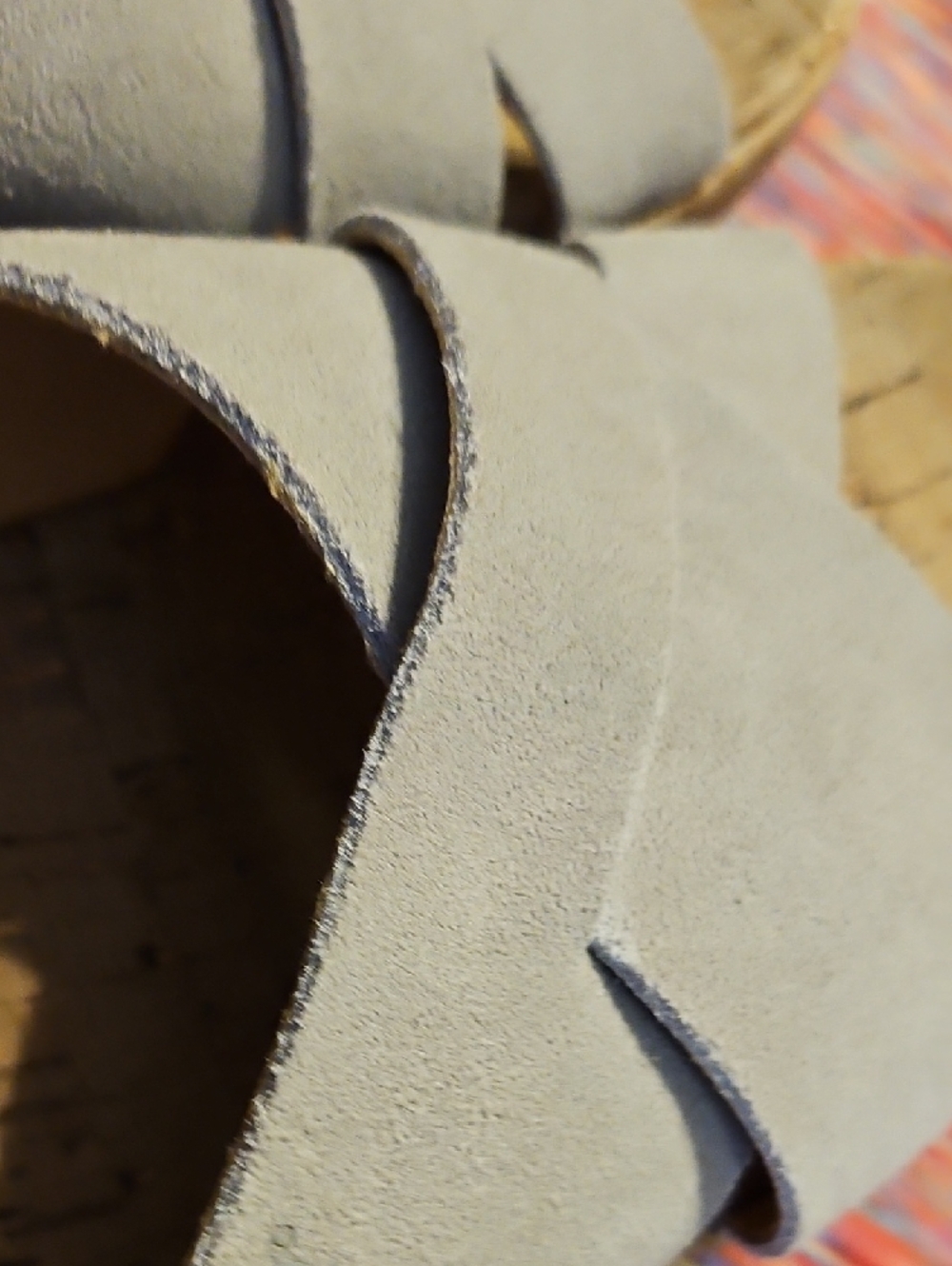 Earth Light Gray SCOUT Style Crisscross Cork Slide Mules - Picture 4 of 15